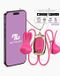 INTOYOU IY Tickly Vibrerende Tepelklemmen met ketting - App Control - Roze