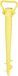 Lesli Living Parasolharing - geel - kunststof - D37 mm x H40 cm