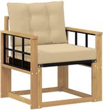 vidaXL Buitensofa Massief Acaciahout en Textilene Wit