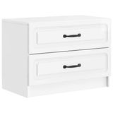 vidaXL Nachtkastje Hoogglans Wit 62 x 34,5 x 44,5 cm Bewerkt hout