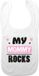 Bellatio Decorations Baby slabbetje - Roze - Katoen - Unisex