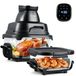 COSTWAY Friteuse à air chaud 4L/1,7L, 6-en-1 Airfryer 1500W