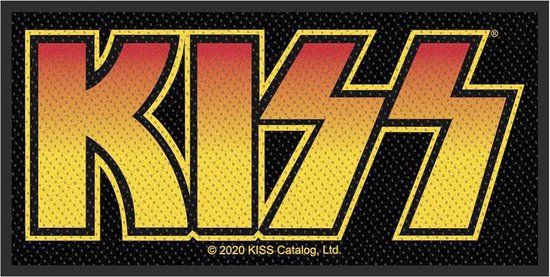 Kiss Kiss Logo Unisex Patch - Zwart/Geel/Rood