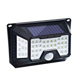 Fityou Zonnelampen voor buiten, 4 zijden, 66 leds, zonne-beveiligingslicht met bewegingssensor, waterdicht voor tuin, buitenmuur, voordeur, sensorlicht (2 stuks)