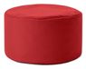 Lumaland Pouf/Ottoman rond rouge avec siège en PVC et polyester