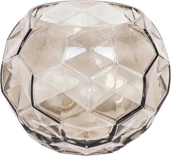 Housevitamin Vaas - Smokey Glas - 17x14cm - Rond - Modern