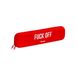 Fisura - Multifunctionele siliconen etui "F*ck Off" rood met ritssluiting, zacht en flexibel gevoel - 20,1 x 5,1 cm