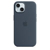 Apple iPhone 15 Coque en silicone avec MagSafe - Bleu tempête