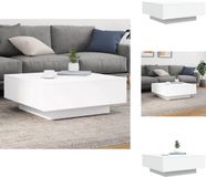 vidaXL Salontafel 80x80x31 cm Spaanplaat Wit