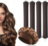 AXLIVING Amazon EU Sarl Hittevrije Haarrollers Set met Satiné Nachtmuts - Mooie Krullen