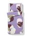HEMA Dekbedovertrek 140x200/220cm zacht coton bloemen (paars)