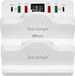 DrPhone SmartC7 Station de charge multifonctionnel 80W - 6 ports – PD 3.0 20W/QC Qualcomm 3.0 18W - Station de charge avec double chargeur sans fil avec écran LED – Blanc