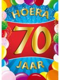 Bellatio Decorations Verjaardag deurposter - 70 jaar - multi - 59 x 84 cm - feestartikelen