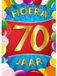 Bellatio Decorations Verjaardag deurposter - 70 jaar - multi - 59 x 84 cm - feestartikelen