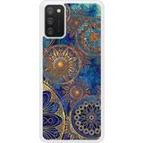 Samsung Galaxy A02S Mandalla bleu verstevigd hoesje met sublimatie bedrukking