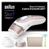 Braun Skin I·Expert PL7387 Epilator met lichtpuls, voor dames, alternatief voor laserhaar, gratis app, inclusief tas, Venus scheerapparaat, lichtpuls bruin, 4 opzetstukken voor gezicht en lichaam