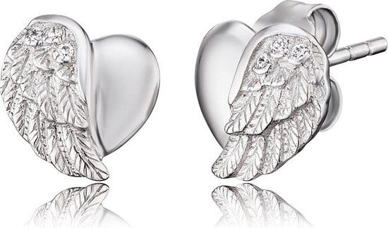 Engelsrufer Oorknopjes ERE-LILHEARTWING-ST - Zilver 925 - Dames