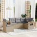 Maison Exclusive - Ensemble de meubles de jardin 5 pièces avec canapé et coussins, beige, en polyrotin
