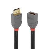 LINDY 36498 DisplayPort-kabel DisplayPort Verlengkabel DisplayPort-stekker, DisplayPort-bus 3.00 m Antraciet, Zwart, Rood