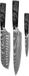 Shinrai Knives Japan Shinrai Knives Damascus Print Epoxy Onyx 3-delige Messenset