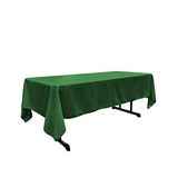 LA Linen Polyester Poplin Rechthoekig Tablecloth 152 x 302 cm Smaragdgroen