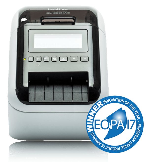 Brother QL-820NWB Label Printer - Direct Thermal, Color, 300 x 600 DPI, Wired & Wireless