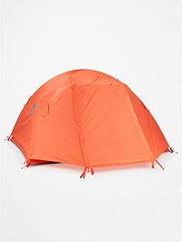 Marmot Katalysator 2P, lichtgewicht 2/3-persoons trekking tent, waterdichte backpackingtent voor kamperen en wandelen, rode zon/cascade blauw, 2 personen