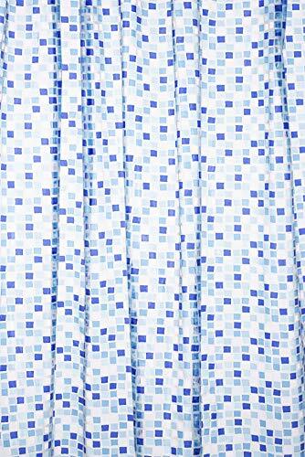 Croydex PVC-douchegordijn Blue Mozaic