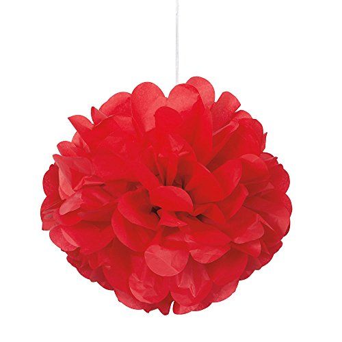 Unique Party Tissue Papier Decoraties Party benodigdheden Tissue Mini Puff Ballen Rood - 0011179642151
