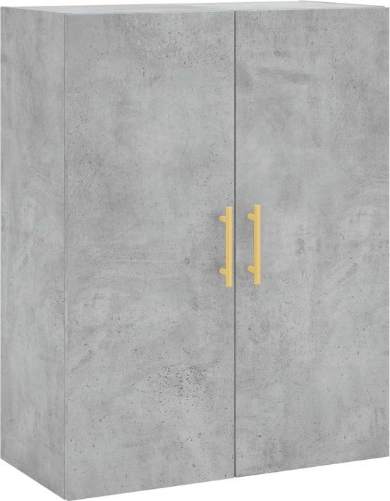 vidaXL Wandkast - Betongrijs - 69,5x34x90 cm