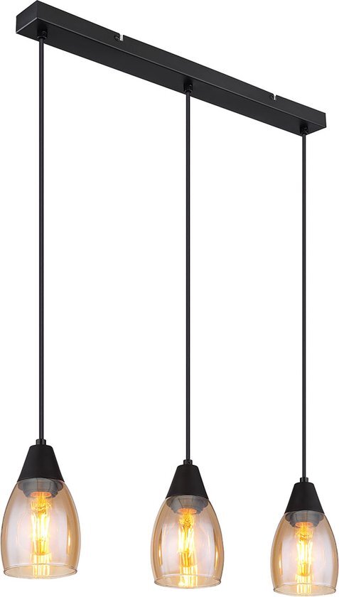 Globo hanglamp Reid - zwart - metaal - 15705-3H