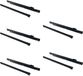 Emuca Lot van 5 sets T30 Ladegeleiders, valbeveiliging, lengte 400mm, uitschuifbaar, Staal, Zwart