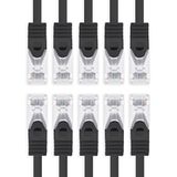 1aTTack.de 0,5 m - zwart - 10 stuks Cat7 netwerkkabel SFTP patchkabel LAN-kabel onbewerkte kabel 10 GB/s - 500 MHz afgewerkt met 2 RJ45-connectoren Cat 6a