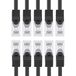 1aTTack.de 0,5 m - zwart - 10 stuks Cat7 netwerkkabel SFTP patchkabel LAN-kabel onbewerkte kabel 10 GB/s - 500 MHz afgewerkt met 2 RJ45-connectoren Cat 6a