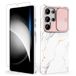 SHEDEER Compatibel met Samsung Galaxy S25 Ultra hoesje met schuifcamerahoesje + schermbeschermer, TPU voorframes Schokbestendige, krasbestendige hoes van, Keizerlijk wit