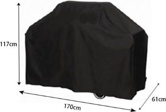 XL Universele BBQ Beschermhoes - Zwart - 170x61x117 CM