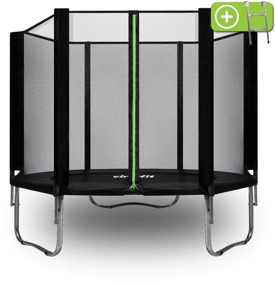 VirtuFit Trampoline met Veiligheidsnet - Zwart - 251 cm - Rond
