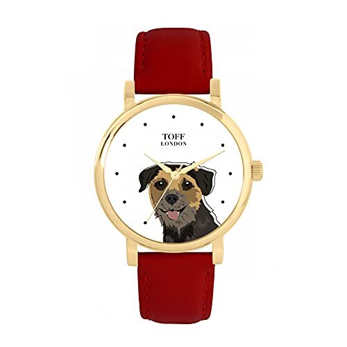 Toff London Border Terrier Hoofd Hondenhorloge