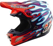 Troy Lee Designs SE5 Composite MIPS Overspray Motocrosshelm - Paars/wit - XS