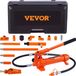 4-tons Porta Power set, cric hydraulique portable avec tuyau d'huile de 1,2 mètre (3,9 ft), kit de réparation de carrosserie et de châssis, y compris mallette de rangement, convient aux voitures, camions et machines agricoles (8800 lbs)