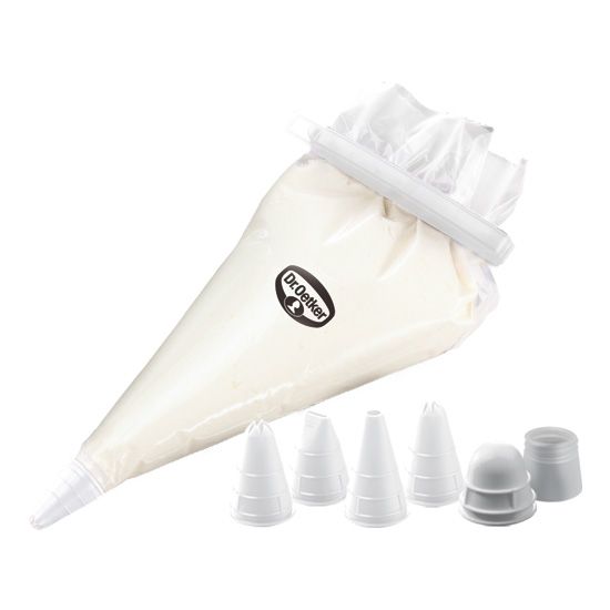 Dr. Oetker 2457 - Gebaks versier zakken - wit - 10 stuks