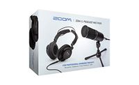 Zoom ZDM-1 Podcast Mic Pack, Podcast dynamische microfoon, hoofdtelefoon, statief, voorruit, XLR-kabel, voor het opnemen van podcasts