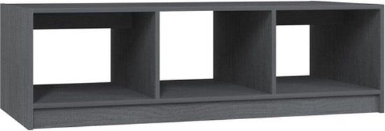 vidaXL Salontafel 110x50x34 cm massief grenenhout grijs