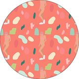Bonateks Ronde digitaal bedrukte muismat, antislip onderkant, voor kantoor en thuis, diameter: 22 cm