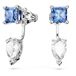 Swarovski Mesmera earring jackets, Verschillende slijpvormen, Afneembaar, Blauw, Rodium toplaag