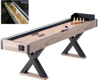 VEVOR Sjoeltafel 2 In 1 Sjoelbak Bowlingcombinatiespelset Led 274cm