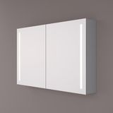 HIPP Design Spiegelkast - Verticale LED Banen 100 x 70 x 14 cm
