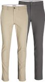 JACK & JONES Marco Dave (2-pack) loose fit heren chino - beige en donkergrijs