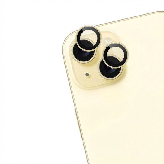 imoshion Camera Lens Protector - Geschikt voor Apple iPhone 15 Plus / 15 - 2 Pack - Green & Yellow