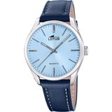 Lotus 19065/1 Polshorloge Blauw Staal Leer Analoog Unisex